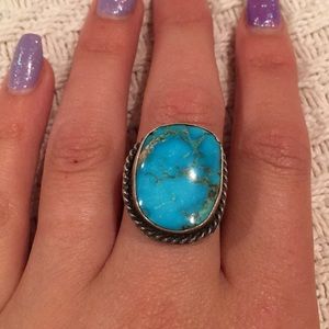 Turquoise stone antique ring